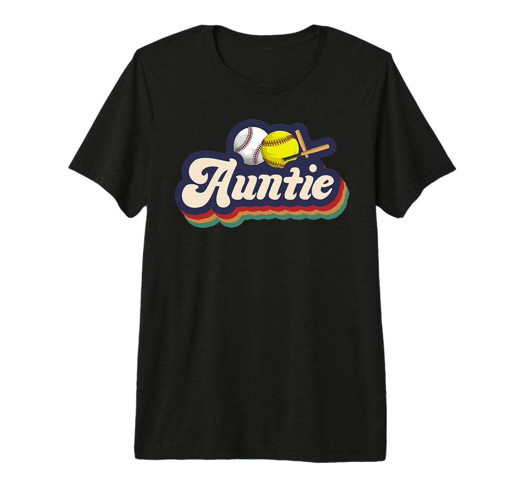 Baseball Softball Auntie Softball T-Shirt - Unique Graphic for Adults - T-Shirt, Sweatshirt, Hoodie