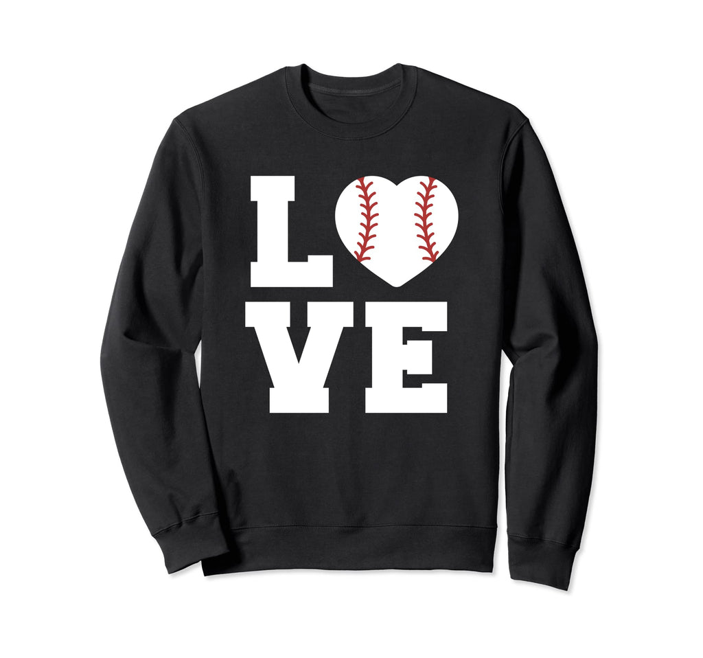 Love Baseball Word Art Sweatshirt - Casual Everyday Wear for Adults - T-Shirt, Sweatshirt, Hoodie
