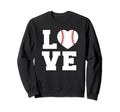 Love Baseball Word Art Sweatshirt - Casual Everyday Wear for Adults - T-Shirt, Sweatshirt, Hoodie
