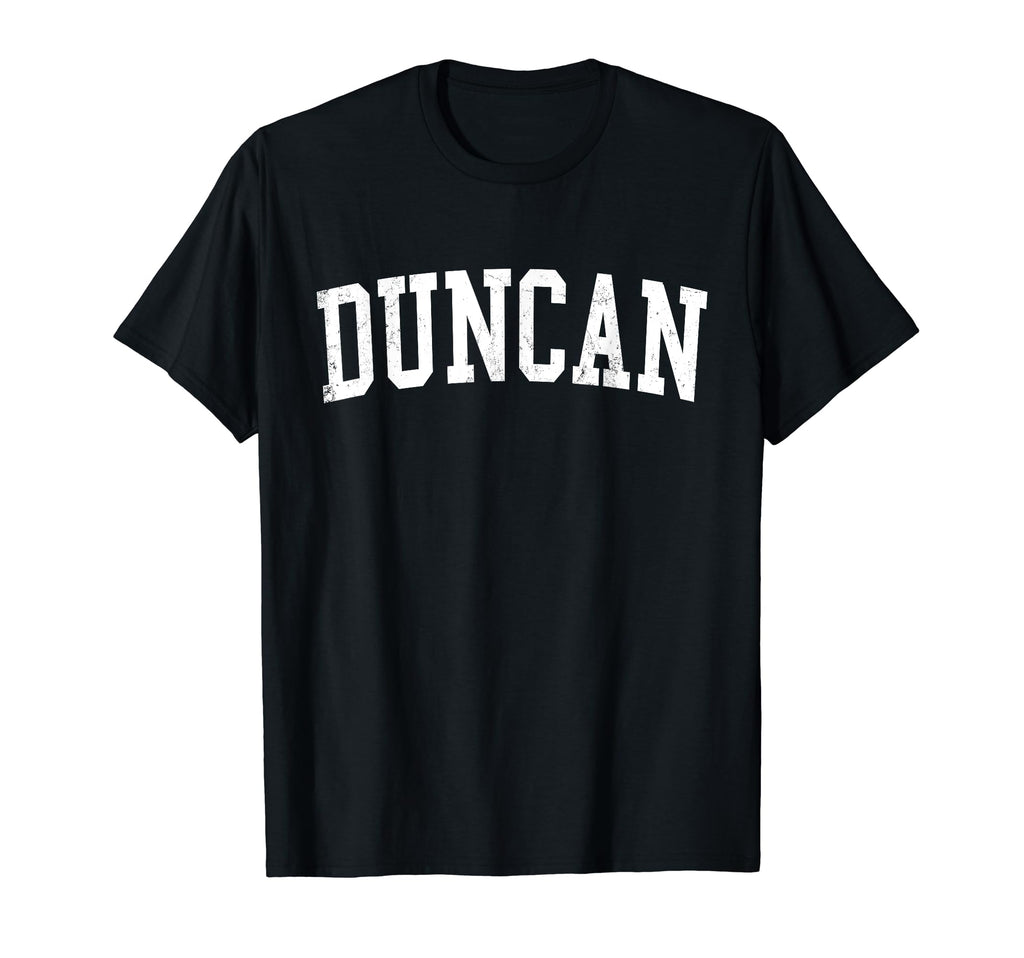 Duncan Ok Distressed White Varsity T-Shirt - Novelty Apparel Men Women - T-Shirt, Sweatshirt, Hoodie
