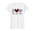 Peace Love Boxer Dog Mom T-Shirt - Minimalist Print Unisex - T-Shirt, Sweatshirt, Hoodie