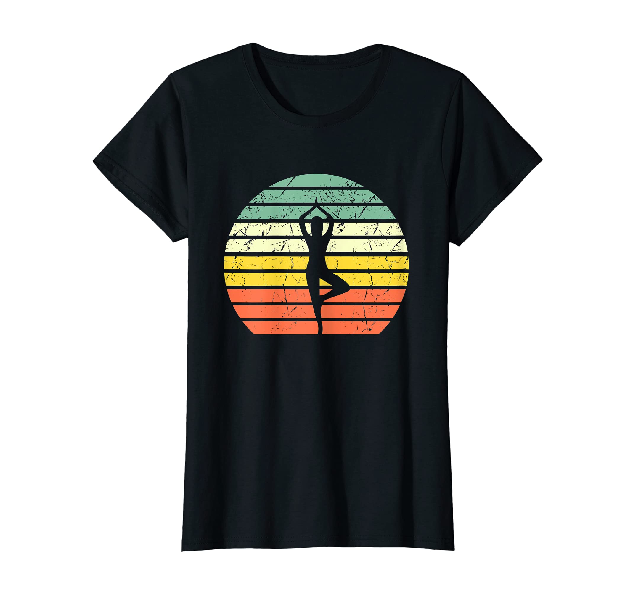 Womens Yoga Tree Pose Silhouette Sunset T-Shirt - Novelty Apparel Unisex - T-Shirt, Sweatshirt, Hoodie
