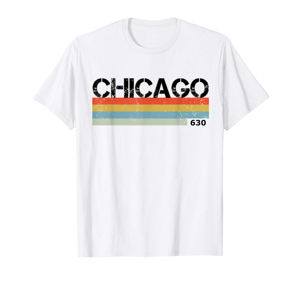 Chicago Area Code Stripes T-Shirt - Unique Graphic Men Women - T-Shirt, Sweatshirt, Hoodie