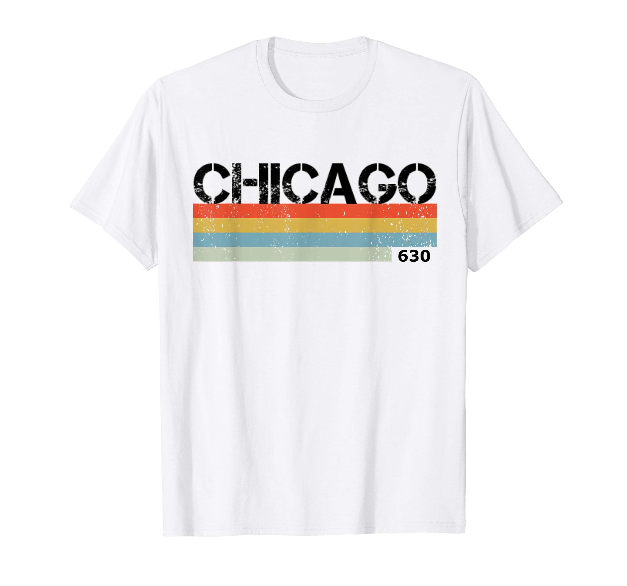 Chicago Area Code Stripes T-Shirt - Unique Graphic Men Women - T-Shirt, Sweatshirt, Hoodie