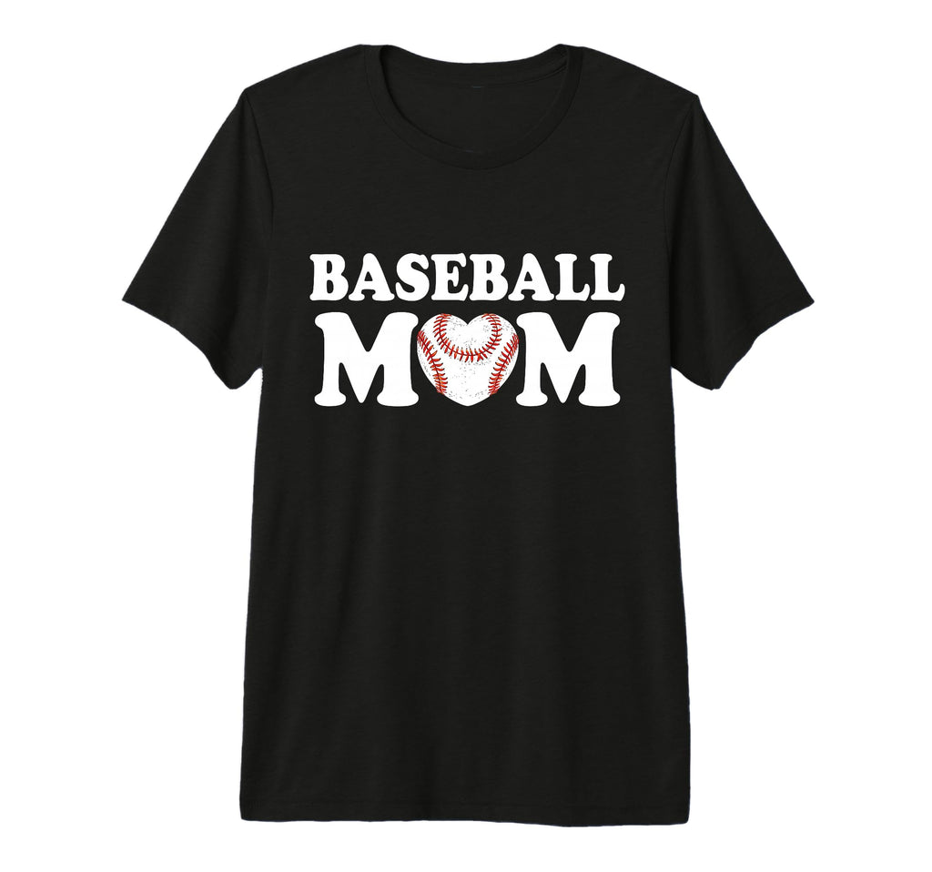 Baseball Mom Heart Family Matching Mommy T-Shirt - Streetwear Style Unisex - T-Shirt, Sweatshirt, Hoodie