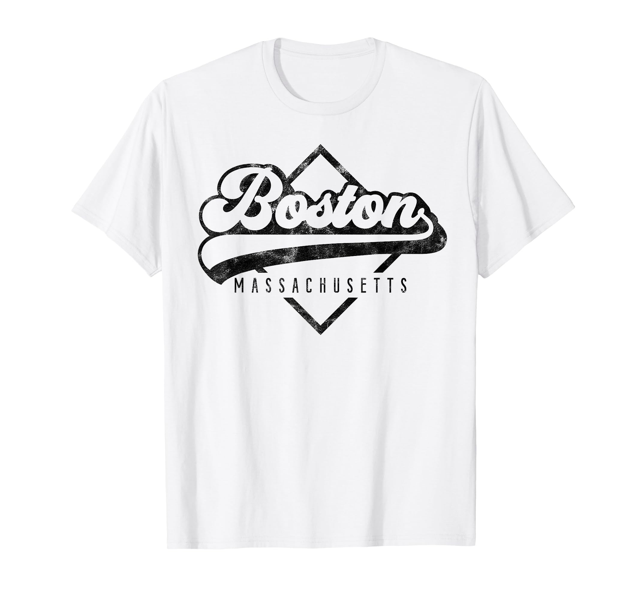 Boston Massachusetts Distressed 70S T-Shirt - Aesthetic Graphic for Adults - T-Shirt, Sweatshirt, Hoodie