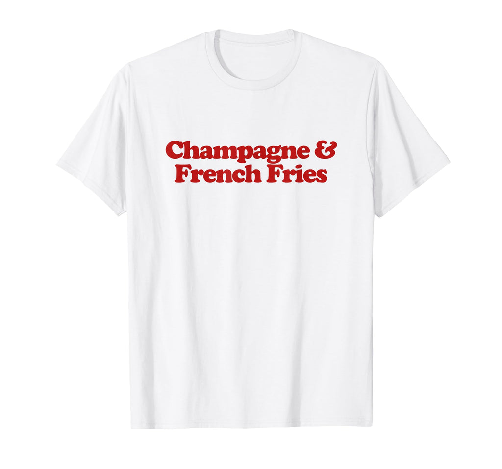 Champagne And French Fries Y2K T-Shirt - Minimalist Print Men Women - T-Shirt, Sweatshirt, Hoodie