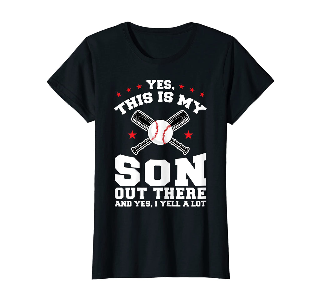 Womens Yes This Is My Son Out Baseball T-Shirt - Aesthetic Graphic Unisex - T-Shirt, Sweatshirt, Hoodie