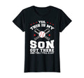 Womens Yes This Is My Son Out Baseball T-Shirt - Aesthetic Graphic Unisex - T-Shirt, Sweatshirt, Hoodie