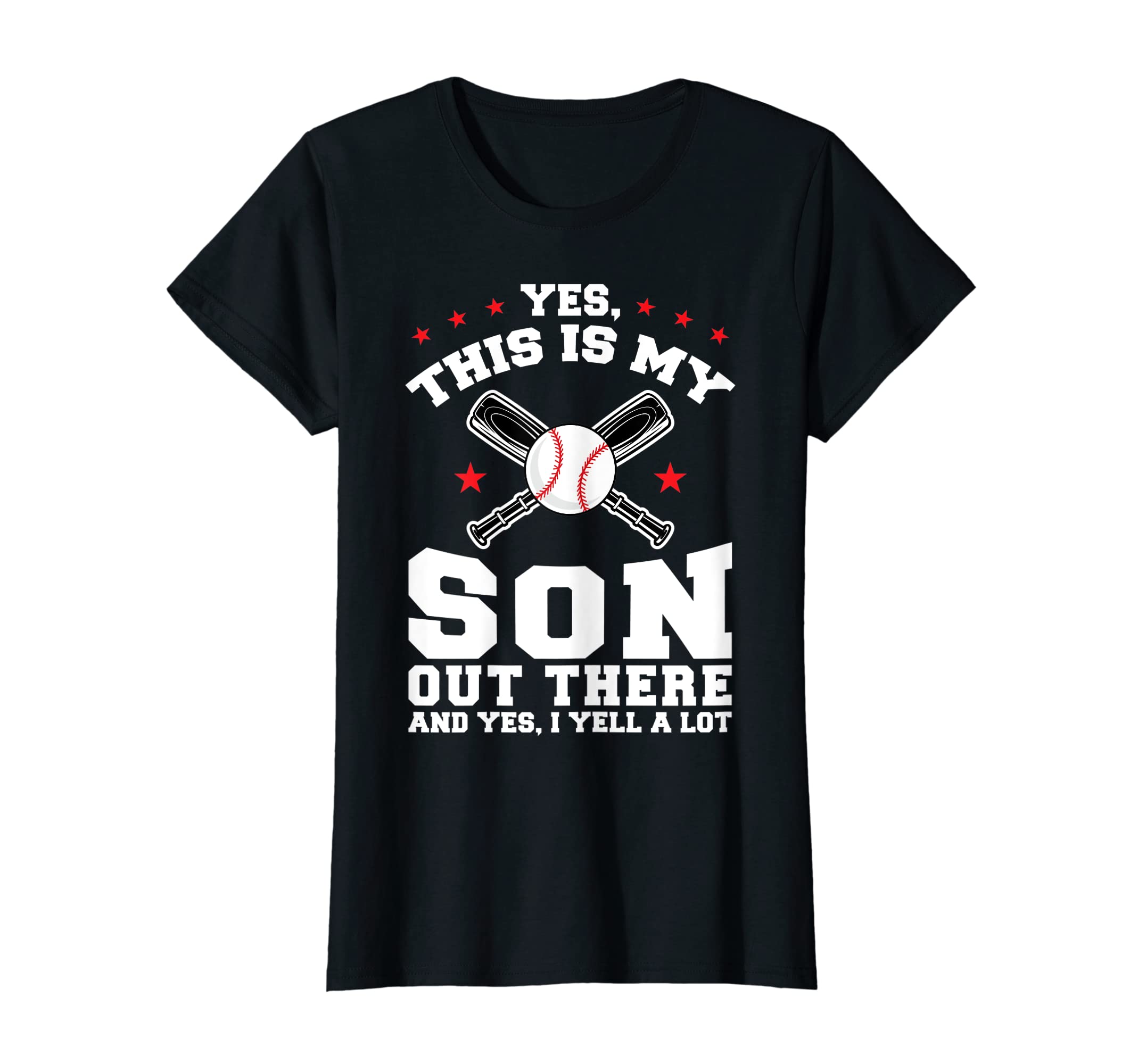 Womens Yes This Is My Son Out Baseball T-Shirt - Aesthetic Graphic Unisex - T-Shirt, Sweatshirt, Hoodie