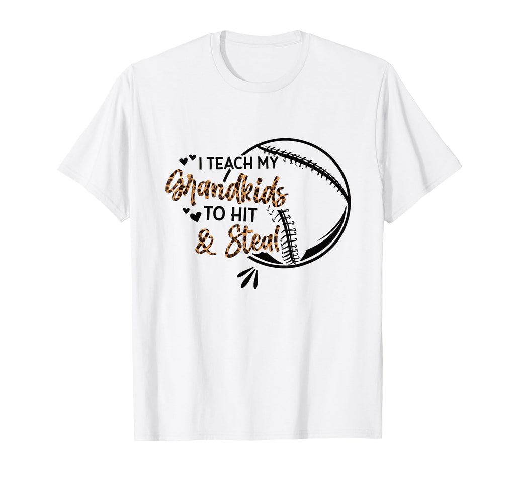 Baseball Grandpa I Teach My Grandkids To T-Shirt - Custom Art Print Unisex - T-Shirt, Sweatshirt, Hoodie
