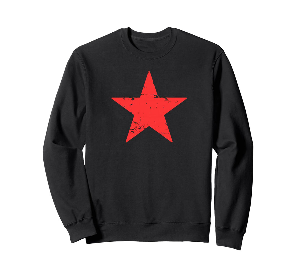 Red Star Distressed Revolution Sweatshirt - Unique Graphic for Adults - T-Shirt, Sweatshirt, Hoodie