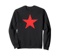 Red Star Distressed Revolution Sweatshirt - Unique Graphic for Adults - T-Shirt, Sweatshirt, Hoodie