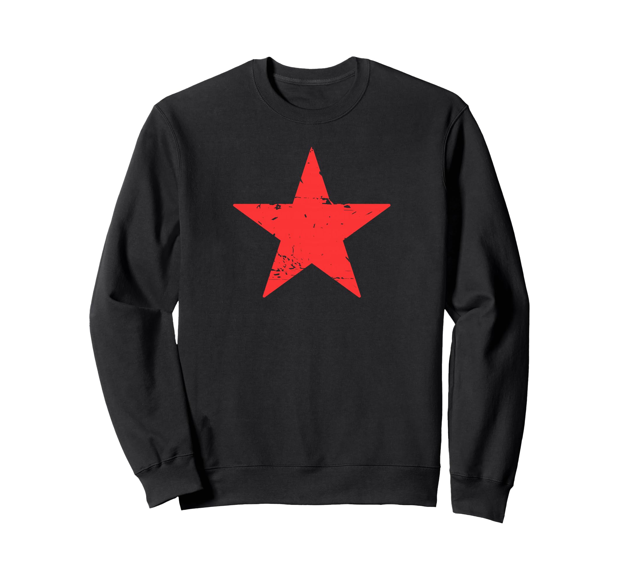 Red Star Distressed Revolution Sweatshirt - Unique Graphic for Adults - T-Shirt, Sweatshirt, Hoodie