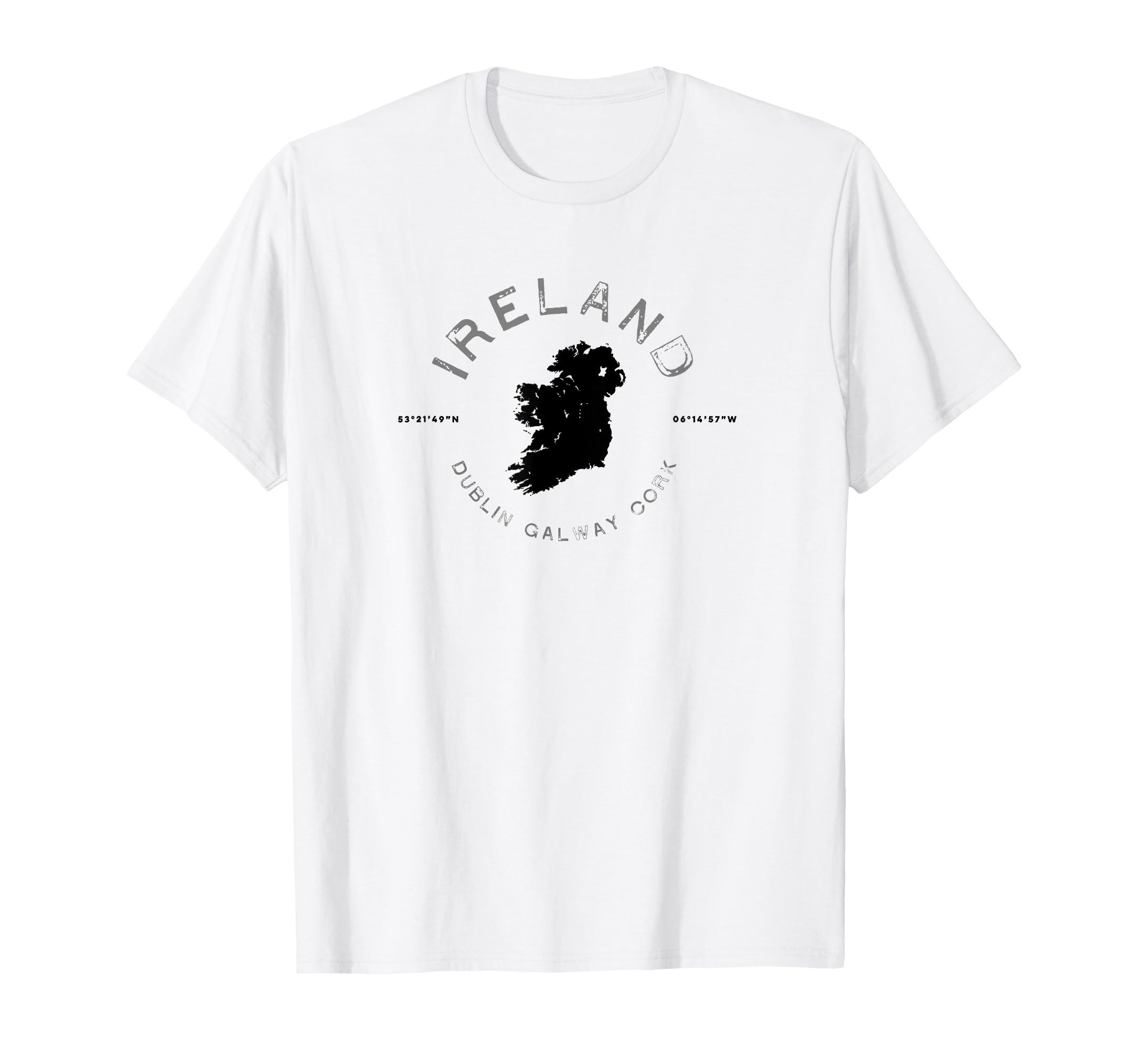 Ireland Dublin Galway Cork Map T-Shirt - Custom Art Print Unisex - T-Shirt, Sweatshirt, Hoodie