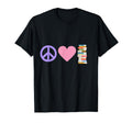 Peace Love Books T-Shirt - Fun Novelty Design Unisex - T-Shirt, Sweatshirt, Hoodie