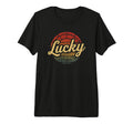 Lucky Sunset Positive Vibes Tri Blend T-Shirt - Minimalist Print Unisex - T-Shirt, Sweatshirt, Hoodie