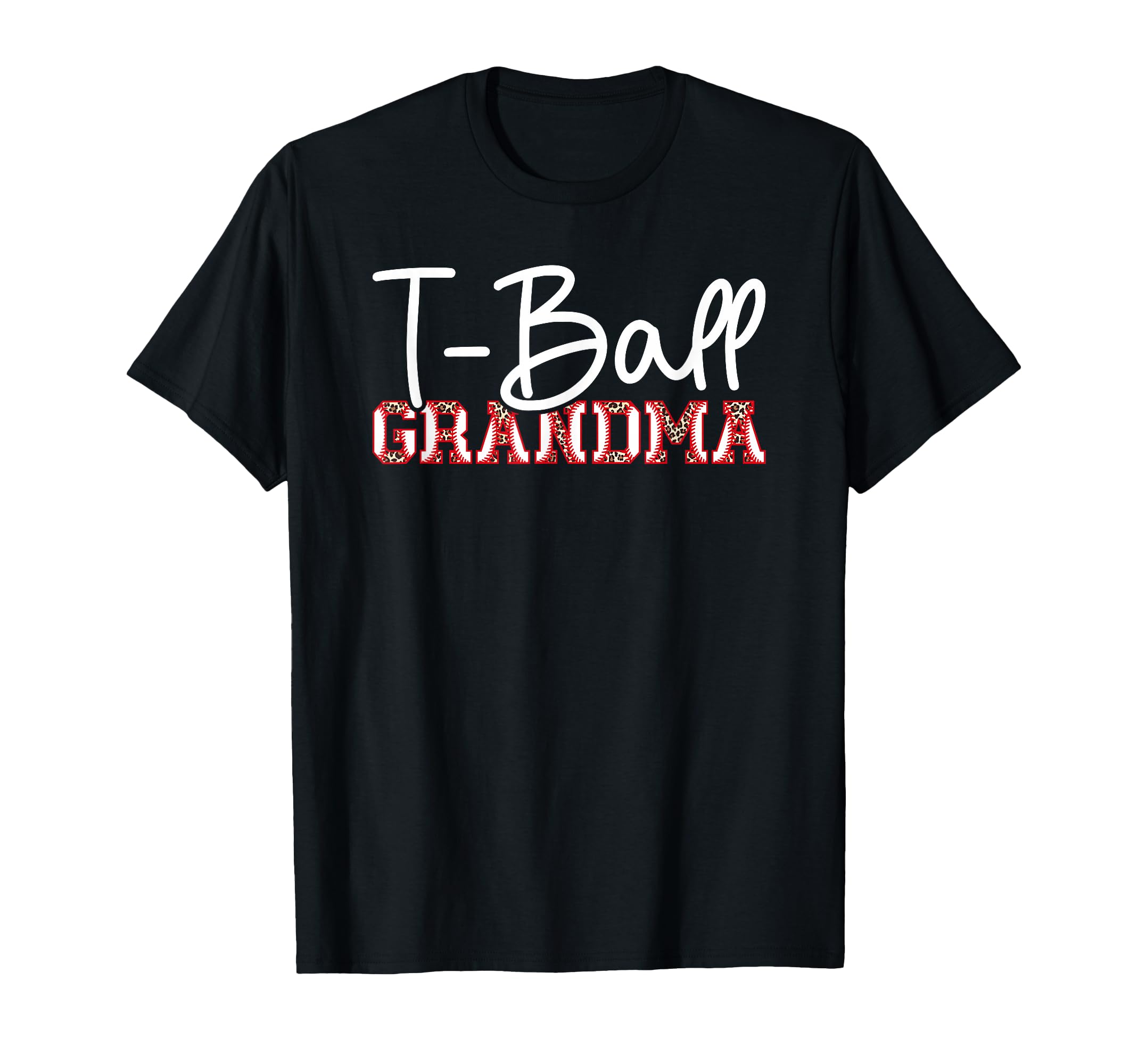 T Ball Grandma Leopard Baseball T Ball T-Shirt - Trendy Graphic Unisex - T-Shirt, Sweatshirt, Hoodie