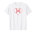Love Baseball Mom 6 Baseball Heart T-Shirt - Fun Novelty Design for Adults - T-Shirt, Sweatshirt, Hoodie