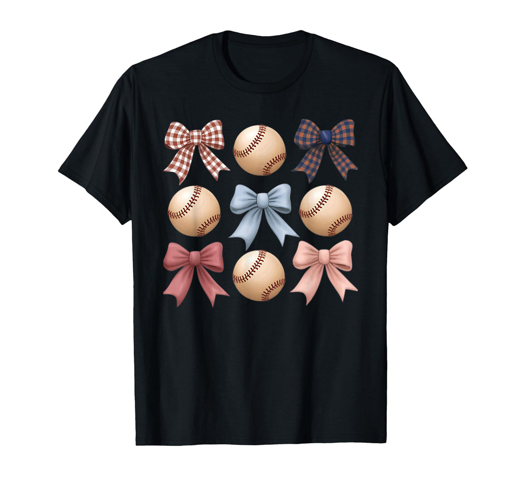 Baseball Coquette Bow Mom Sister T-Shirt - Graphic Print for Adults - T-Shirt, Sweatshirt, Hoodie