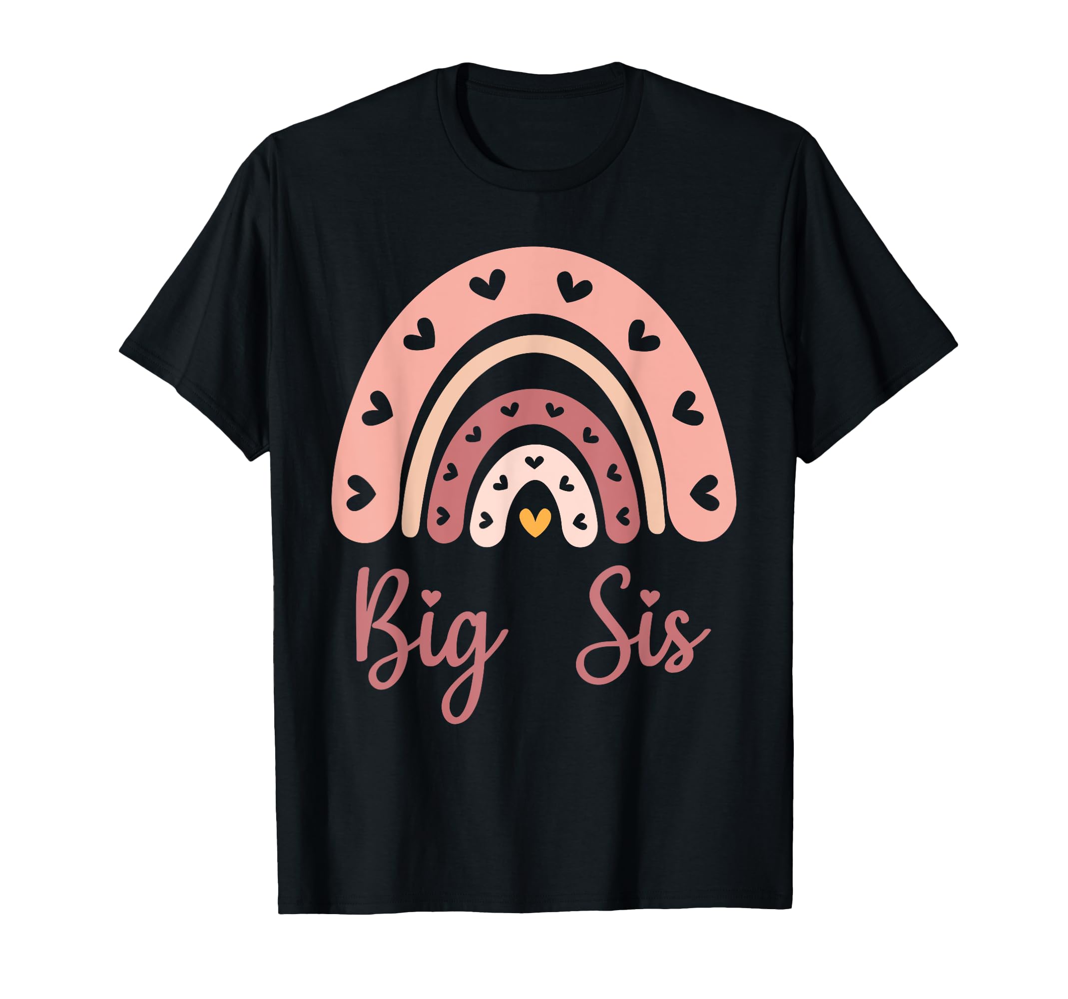 Big Sis Birthday Rainbow Boho Big T-Shirt - Casual Everyday Wear Men Women - T-Shirt, Sweatshirt, Hoodie