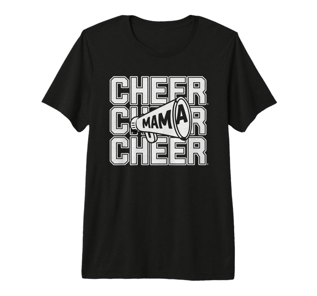 Cheer Mom Mother Bow Cheerleader T-Shirt - Custom Art Print for Adults - T-Shirt, Sweatshirt, Hoodie