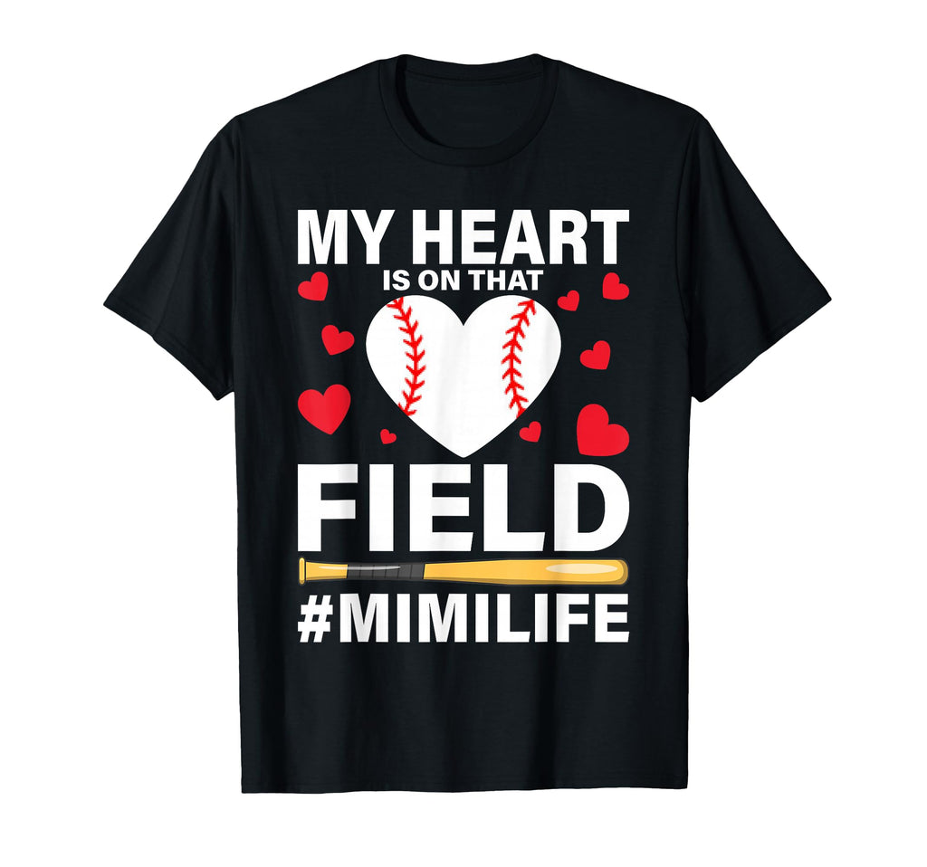 My Heart Is That Field Ballpark Mama T-Shirt - Graphic Print for Adults - T-Shirt, Sweatshirt, Hoodie