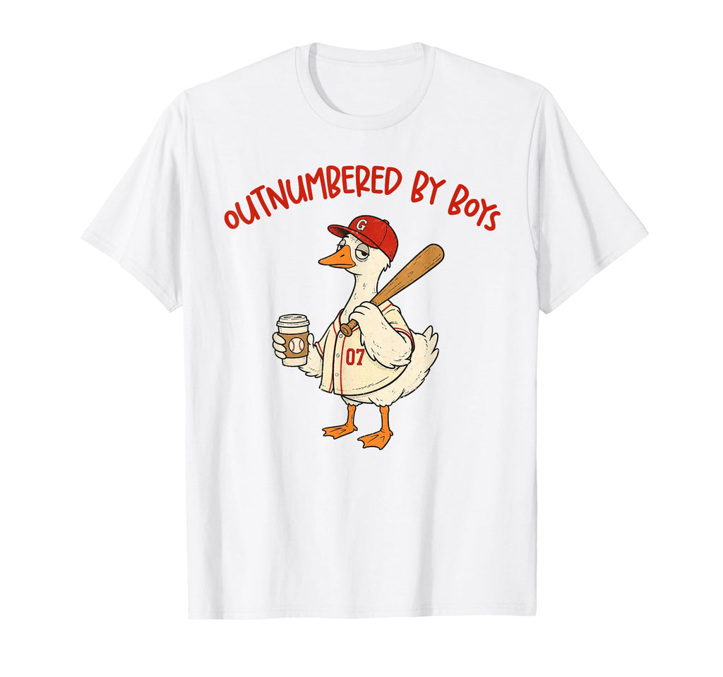 Baseball Mom Goose Exhausted Mama T-Shirt - Novelty Apparel Unisex - T-Shirt, Sweatshirt, Hoodie