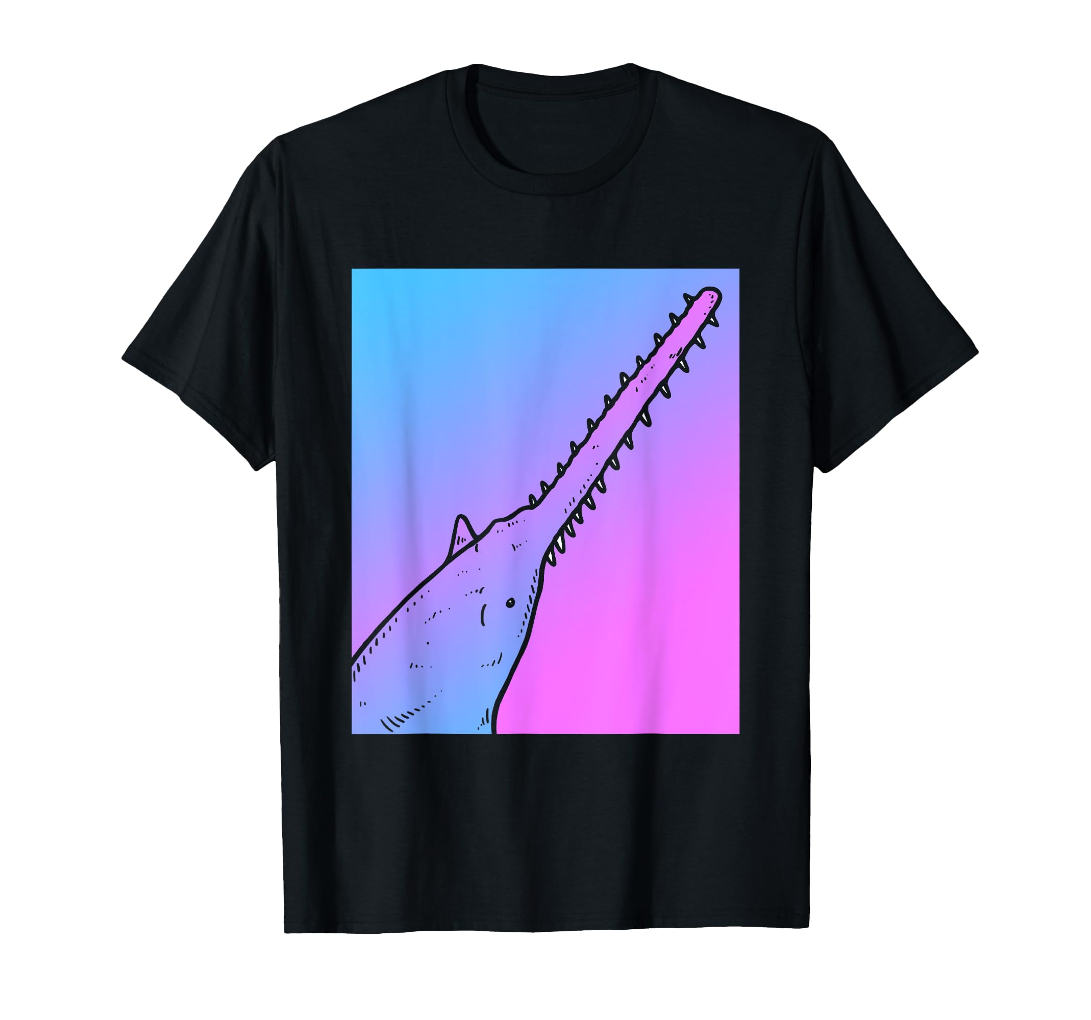 Vaporwave Sawfish Aesthetic Goth T-Shirt - Custom Art Print Men Women - T-Shirt, Sweatshirt, Hoodie