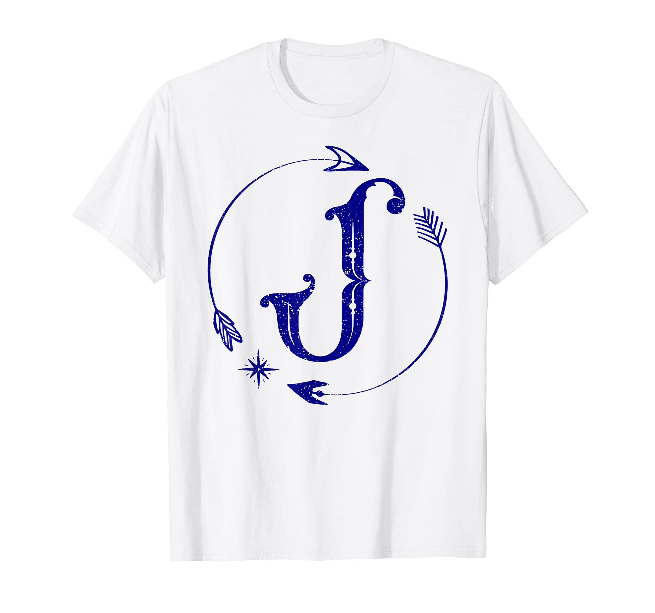 Initial J Monogram Boho Name Letter J T-Shirt - Casual Everyday Wear Unisex - T-Shirt, Sweatshirt, Hoodie