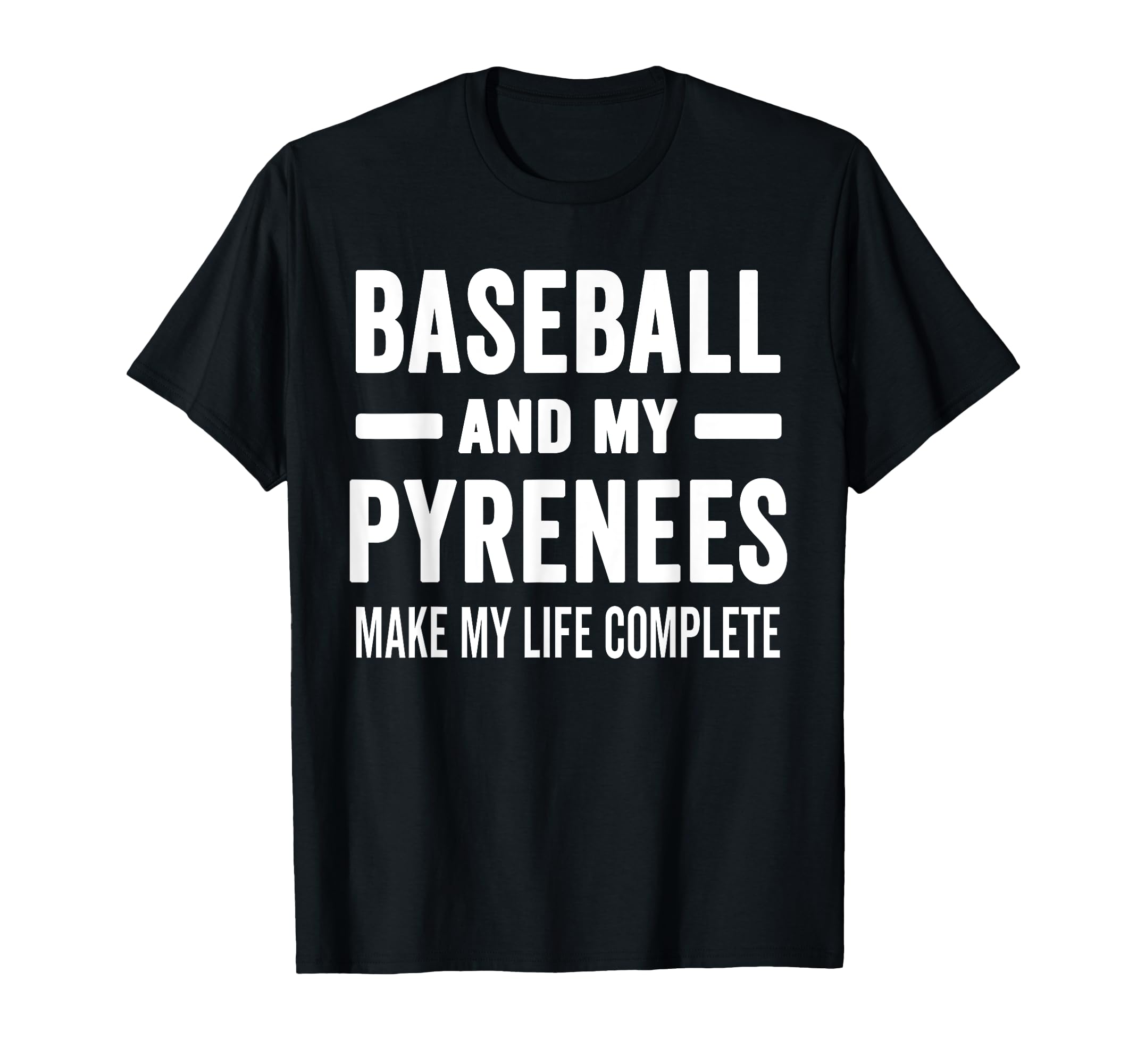 Baseball And My Pyrenees Mama Dog T-Shirt - Fun Novelty Design for Adults - T-Shirt, Sweatshirt, Hoodie