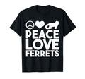 Peace Love Ferret T-Shirt - Custom Art Print Men Women - T-Shirt, Sweatshirt, Hoodie