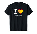 I Love Sevilla Spain Flag T-Shirt - Graphic Print Men Women - T-Shirt, Sweatshirt, Hoodie