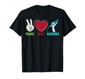 Peace Love Karaoke Singer Music Lover T-Shirt - Custom Art Print Men Women - T-Shirt, Sweatshirt, Hoodie