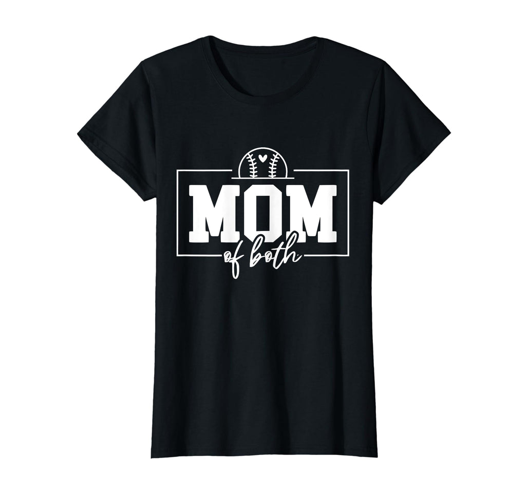 Womens Mom Both Softball T-Shirt - Casual Everyday Wear for Adults - T-Shirt, Sweatshirt, Hoodie