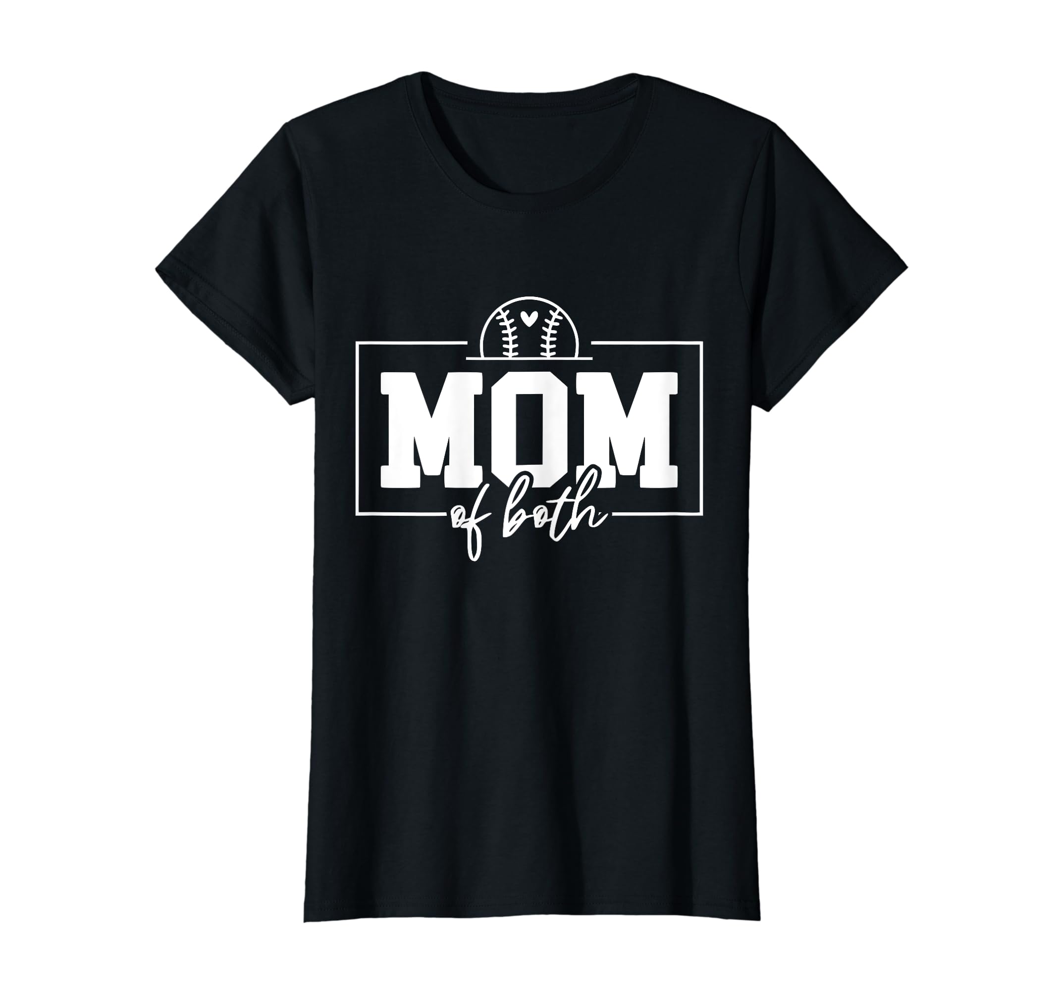 Womens Mom Both Softball T-Shirt - Casual Everyday Wear for Adults - T-Shirt, Sweatshirt, Hoodie