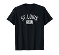 St Louis Stl Text Distressed White T-Shirt - Unique Graphic Men Women - T-Shirt, Sweatshirt, Hoodie