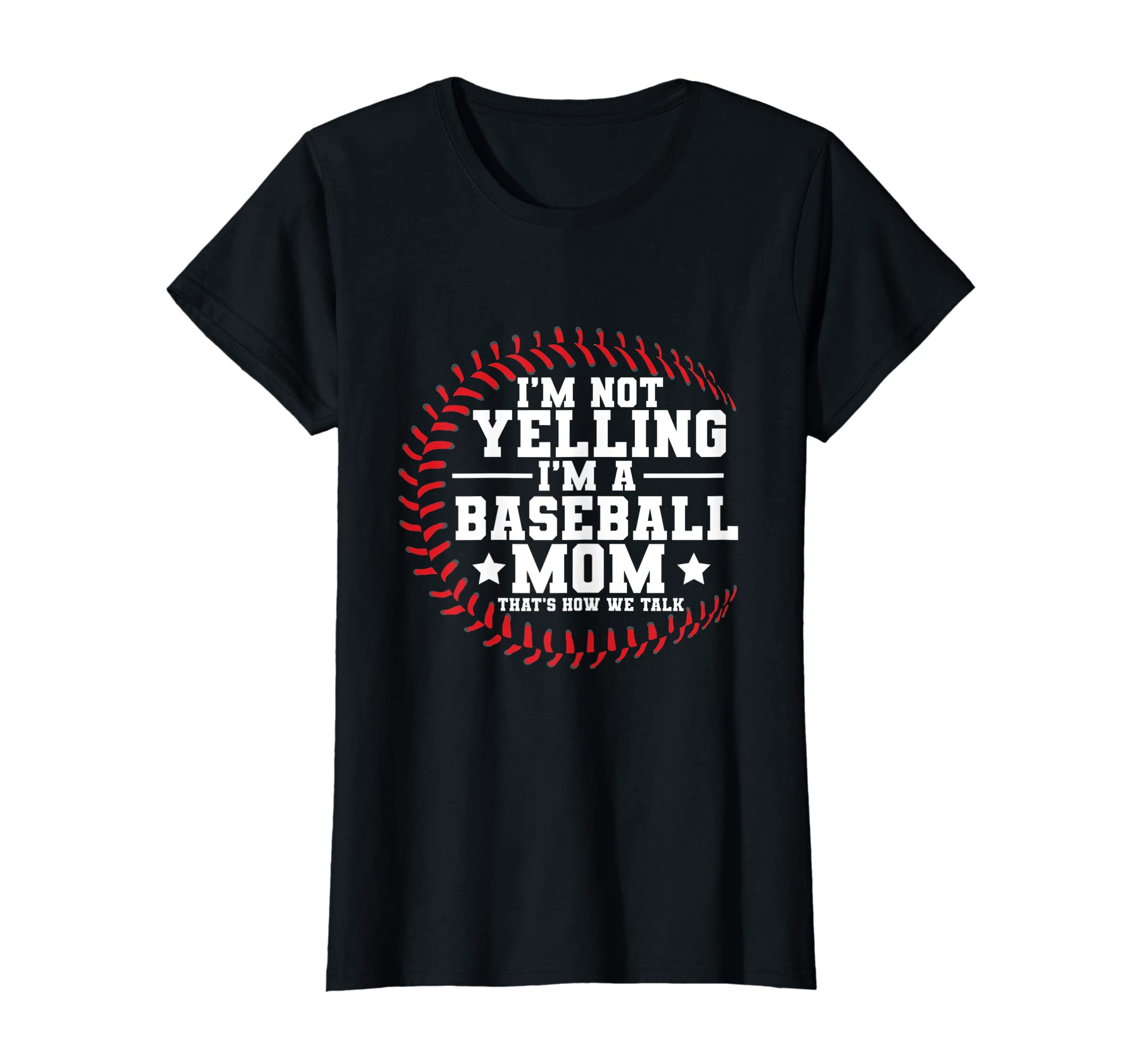Womens Baseball Baseball Mom T-Shirt - Custom Art Print for Adults - T-Shirt, Sweatshirt, Hoodie