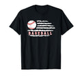Baseball Us Flag Baseball Player Softball T-Shirt - Unique Graphic Unisex - T-Shirt, Sweatshirt, Hoodie