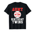 Aunt Birthday Twins Baseball Theme T-Shirt - Aesthetic Graphic Men Women - T-Shirt, Sweatshirt, Hoodie