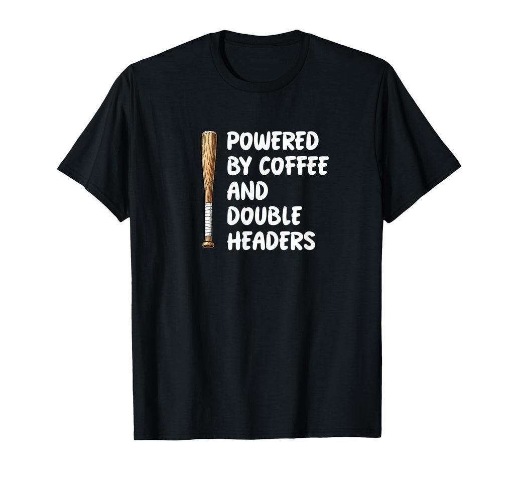 Powered Coffee And Double Headers T-Shirt - Novelty Apparel Unisex - T-Shirt, Sweatshirt, Hoodie