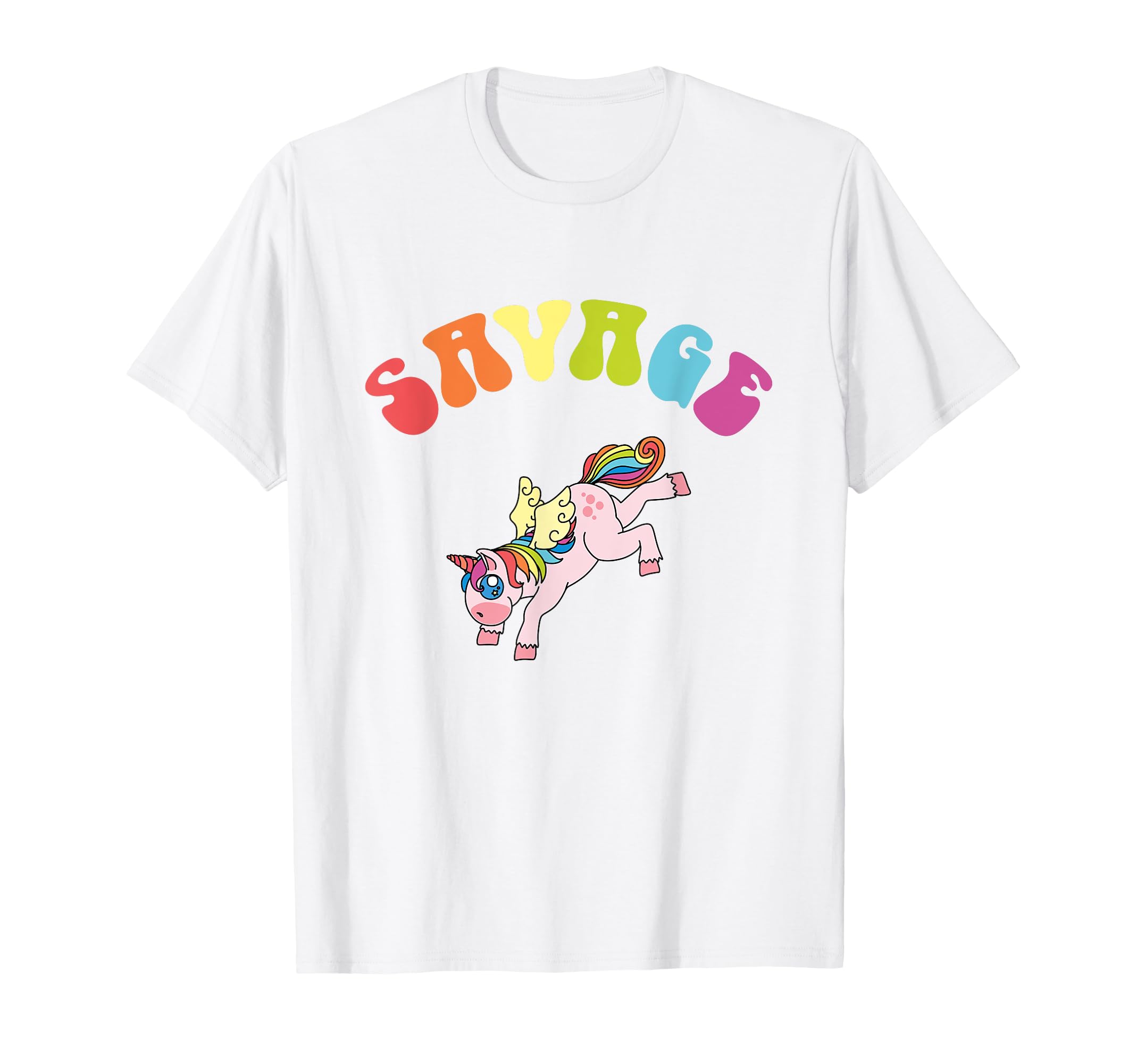 Savage Rainbow Unicorn Ironic T-Shirt - Custom Art Print for Adults - T-Shirt, Sweatshirt, Hoodie