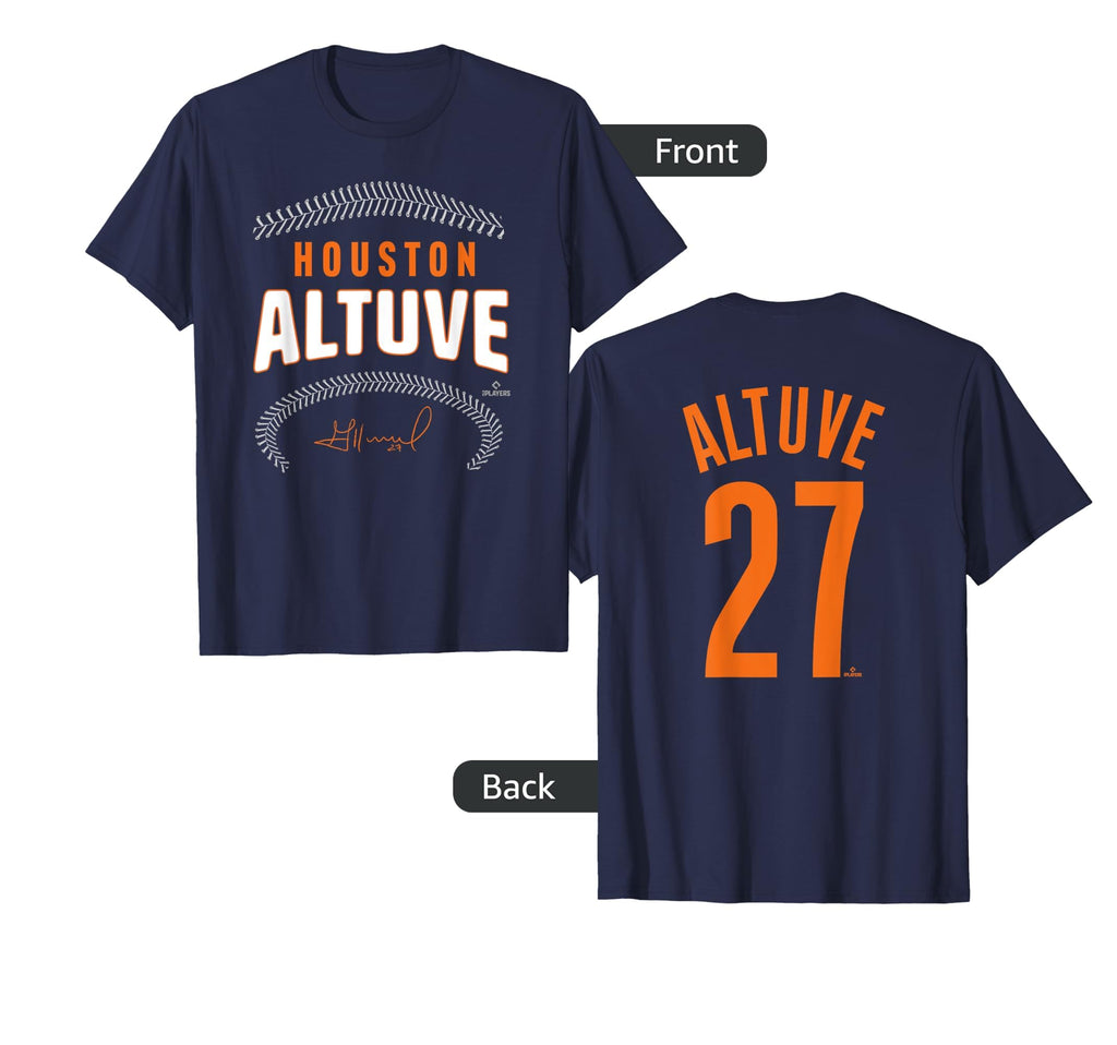 Jose Altuve Houston Name Number Front T-Shirt - Streetwear Style Unisex - T-Shirt, Sweatshirt, Hoodie