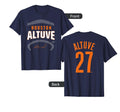 Jose Altuve Houston Name Number Front T-Shirt - Streetwear Style Unisex - T-Shirt, Sweatshirt, Hoodie