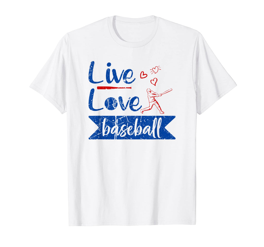 Funny Baseball Mom Dad Live Love T-Shirt - Minimalist Print Men Women - T-Shirt, Sweatshirt, Hoodie