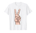 Peace Hand Sign Funny Sunset Peace Love T-Shirt - Aesthetic Graphic Unisex - T-Shirt, Sweatshirt, Hoodie