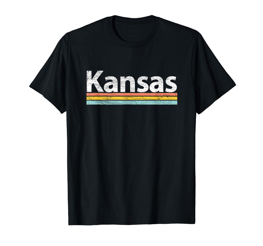 Kansas Worn Stripes T-Shirt - Unique Graphic Unisex - T-Shirt, Sweatshirt, Hoodie