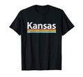 Kansas Worn Stripes T-Shirt - Unique Graphic Unisex - T-Shirt, Sweatshirt, Hoodie