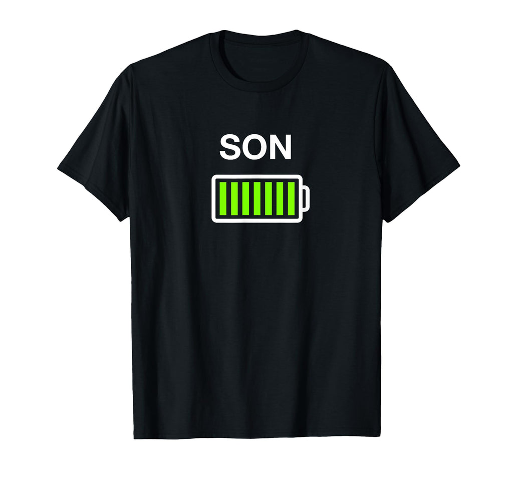 Son Battery Mommy And Daddy Low Battery T-Shirt - Graphic Print Men Women - T-Shirt, Sweatshirt, Hoodie