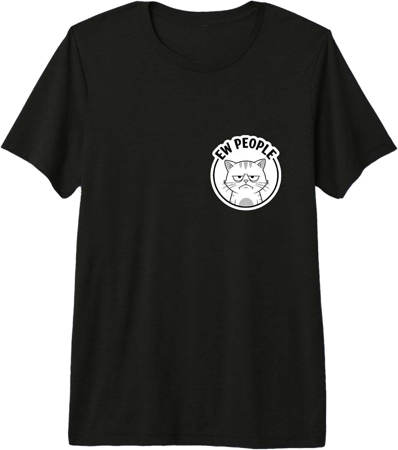 Ew People Funny Cat Introvert Antisocial Merch - Adult & Kids T-Shirts, Sweatshirts & Hoodies apparel design preview 1